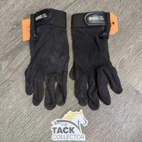 Light Pimple Riding Gloves *gc, clean, faded, rubs, pills, thin edges, older?
