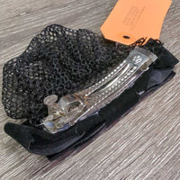 Light Hair Net & Velvet Ribbon - Bow, Hair Clip *xc/vgc, mnr linty bow
