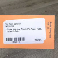 Three Horses Stock Pin *vgc, rubs, faded?
