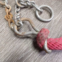 Nylon Steer Halter, chain chin *gc/fair, dirt, hair, rust, rubs, frays, oxidized, snags
