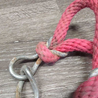 Nylon Steer Halter, chain chin *gc/fair, dirt, hair, rust, rubs, frays, oxidized, snags
