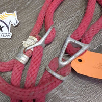 Nylon Steer Halter, chain chin *gc/fair, dirt, hair, rust, rubs, frays, oxidized, snags
