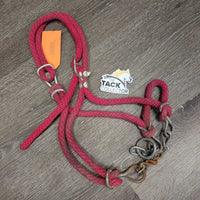 Nylon Steer Halter, chain chin *gc/fair, dirt, hair, rust, rubs, frays, oxidized, snags
