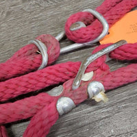 Nylon Steer Halter, chain chin *gc/fair, dirt, hair, rust, rubs, frays, oxidized, snags
