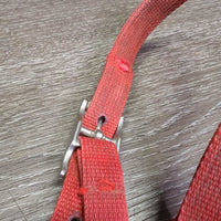 Nylon Adjustable Halter, leather lined nose *gc, clean, dirt, stiff, residue, snags
