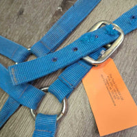 Nylon Halter *gc/fair, clean, faded, stains, residue, oxidization, frays, snags, threads
