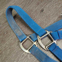 Nylon Halter *gc/fair, clean, faded, stains, residue, oxidization, frays, snags, threads
