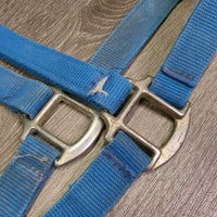 Nylon Halter *gc/fair, clean, faded, stains, residue, oxidization, frays, snags, threads
