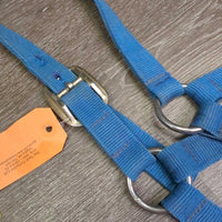 Nylon Halter *gc/fair, clean, faded, stains, residue, oxidization, frays, snags, threads
