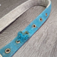 Padded Nylon Halter, adj, snap *gc/fair, clean, faded, mnr dirt, stained, dingy, mnr hair, rubbed, scuffs, frays, snags, pills, rust
