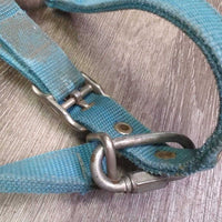 Padded Nylon Halter, adj, snap *gc/fair, clean, faded, mnr dirt, stained, dingy, mnr hair, rubbed, scuffs, frays, snags, pills, rust

