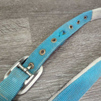 Padded Nylon Halter, adj, snap *gc/fair, clean, faded, mnr dirt, stained, dingy, mnr hair, rubbed, scuffs, frays, snags, pills, rust
