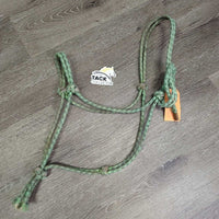 Thick Nylon Rope Halter *fair/poor, v.frayed, v.rubbed & threads, popped/holes

