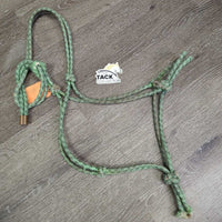 Thick Nylon Rope Halter *fair/poor, v.frayed, v.rubbed & threads, popped/holes
