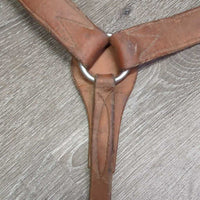 1.5" Narrow Leather Breastcollar, conway buckle *N0 straps, gc, rubs, scrapes
