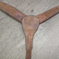 1.5" Narrow Leather Breastcollar, conway buckle *N0 straps, gc, rubs, scrapes
