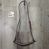 FS Drop Noseband *gc/fair, older, residue, stiff, bent, stretched keepers, scrapes
