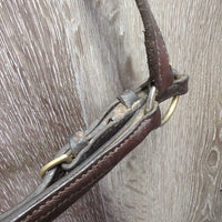 FS Drop Noseband *gc/fair, older, residue, stiff, bent, stretched keepers, scrapes
