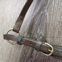 FS Drop Noseband *gc/fair, older, residue, stiff, bent, stretched keepers, scrapes
