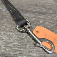 Soft Wide Leather Dog Leash, snap, loop handle *gc/fair, undone stitching, cut, scrapes, twists, rubs, dents
