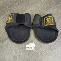 Pr Open Hind Boots, velcro *vgc/gc, clean, mnr dirt, hair, scuffs/scrapes, discolour
