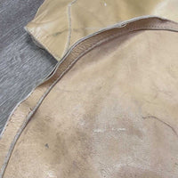 VINTAGE Suede - Leather Western Chinks, Buckles "J-C" *gc, stains, rubs, older, threads, dirt, xholes
