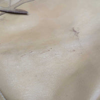 VINTAGE Suede - Leather Western Chinks, Buckles "J-C" *gc, stains, rubs, older, threads, dirt, xholes
