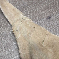 VINTAGE Suede - Leather Western Chinks, Buckles "J-C" *gc, stains, rubs, older, threads, dirt, xholes
