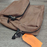 Hvy Cordura Trail Bag *gc/fair, missing buckles, dusty, faded, rubs, frays, stains, older, dirty

