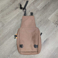 Hvy Cordura Trail Bag *gc/fair, missing buckles, dusty, faded, rubs, frays, stains, older, dirty
