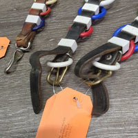 3x Leather & Plastic Rings Harness Spreaders, Buckles & snap *gc, dirt, film, residue, older, chips, dents, chews, scrapes
