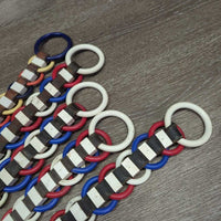 3x Leather & Plastic Rings Harness Spreaders, Buckles & snap *gc, dirt, film, residue, older, chips, dents, chews, scrapes
