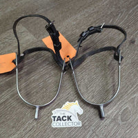 Pr Hammerhead Spurs, narrow lthr straps *vgc, mnr dirt, scuffs
