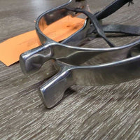 Pr Hammerhead Spurs, narrow lthr straps *vgc, mnr dirt, scuffs
