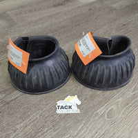 Pr Velcro Ribbed Bell Boots *vgc/gc, clean, residue, mnr dirt, rubs, scuffs
