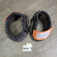 Pr Velcro Ribbed Bell Boots *vgc/gc, clean, residue, mnr dirt, rubs, scuffs

