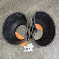 Pr Velcro Ribbed Bell Boots *vgc/gc, clean, residue, mnr dirt, rubs, scuffs
