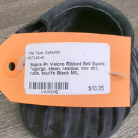 Pr Velcro Ribbed Bell Boots *vgc/gc, clean, residue, mnr dirt, rubs, scuffs

