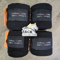 4 Fleece Polos, Satin Trim, bag, tags *xc, clean, mnr linty, rubs & hair
