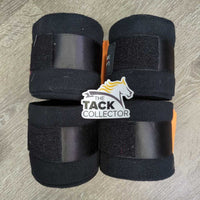 4 Fleece Polos, Satin Trim, bag, tags *xc, clean, mnr linty, rubs & hair
