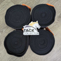 4 Fleece Polos, Satin Trim, bag, tags *xc, clean, mnr linty, rubs & hair
