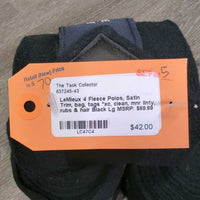 4 Fleece Polos, Satin Trim, bag, tags *xc, clean, mnr linty, rubs & hair
