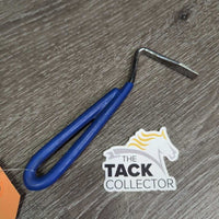 Metal Hoof Pick, vinyl grip *vgc, v.mnr dirt, residue, scuffs
