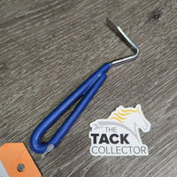 Metal Hoof Pick, vinyl grip *vgc, v.mnr dirt, residue, scuffs
