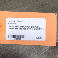 Metal Hoof Pick, vinyl grip *vgc, v.mnr dirt, residue, scuffs
