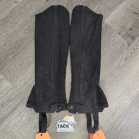 MicroSuede Synthetic Half Chaps *vgc, clean, dusty, faded?
