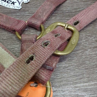 Nylon Halter *fair, dirt, residue, stained, faded, rubs
