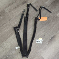 Felt Lined Nylon Breast Collar, straps, center d ring, snap *xc, mnr hair, rubs
