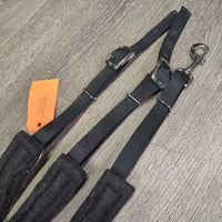 Felt Lined Nylon Breast Collar, straps, center d ring, snap *xc, mnr hair, rubs
