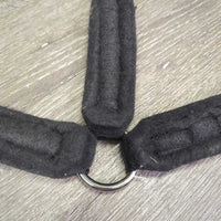 Felt Lined Nylon Breast Collar, straps, center d ring, snap *xc, mnr hair, rubs
